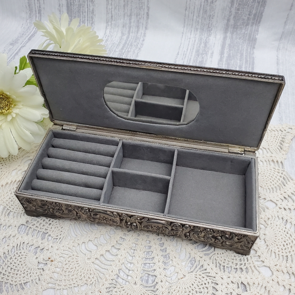 Vintage Godinger Silver Lidded Jewelry Box